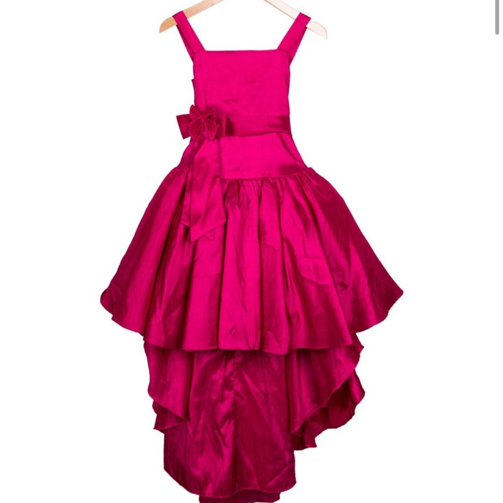 Joan Calabrese Pink Ruffled Tiered Sundress for Prom